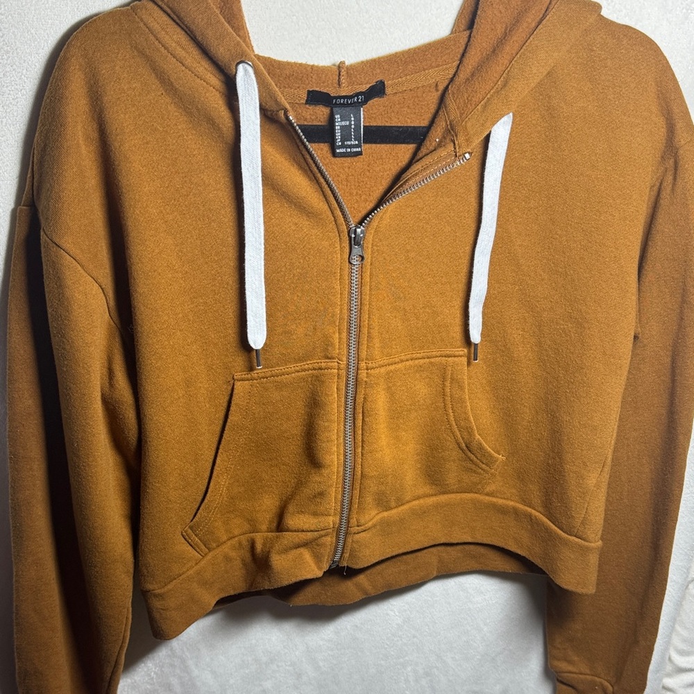 Forever 21 Tan Zip-Up Jacket